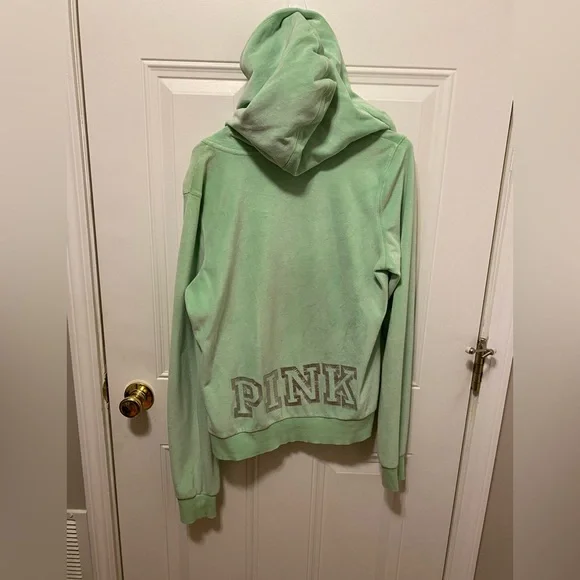 Green velvet zip up - Picture 5 of 5